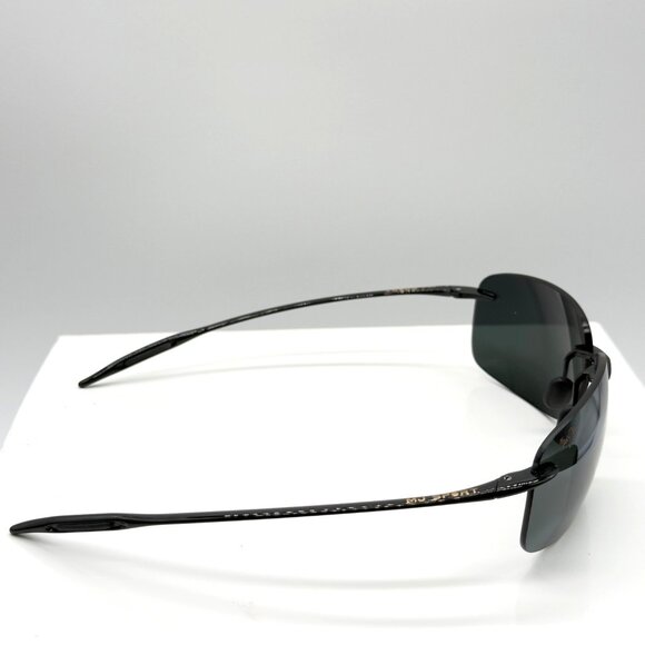 Maui Jim 422-02 Breakwall Sunglasses Black Frame Grey Polrized Lenses Sport Case - Picture 6 of 11